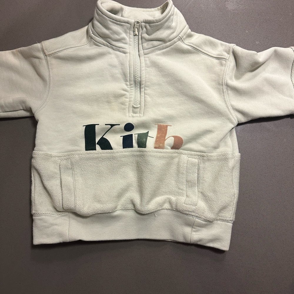 Kith Kids Matching Set in Cream with Multicolor Logo